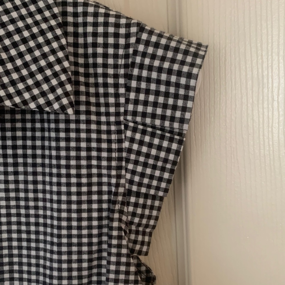 Monteau Black and White Checkered Midi Dress - Picture 3 of 4